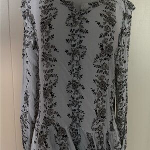 Lucky Brand Floral Long Sleeve Blouse